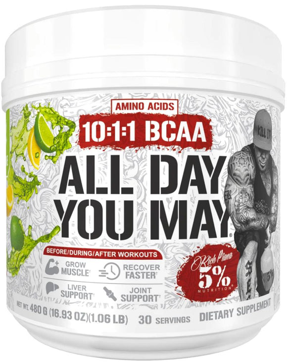 5% Nutrition All Day You May BCAA Recovery 30 Servings