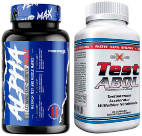 Performax Labs AlphaMax Test Booster, Muscle Builder w/ Free Test-abol