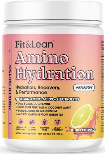 Fit &amp; Lean Amino Hydration Plus Energy, Pre Workout|BCAAs|Bodyandfitness.com
