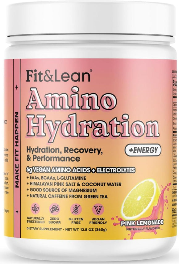 Fit &amp; Lean Amino Hydration Plus Energy, Pre Workout|BCAAs|Bodyandfitness.com