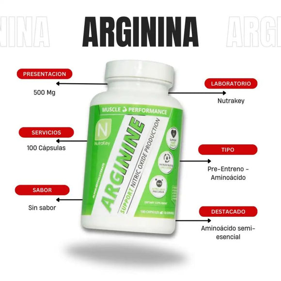 NutraKey Arginine AKG 100 Caps