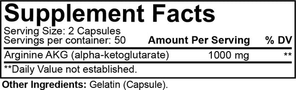NutraKey Arginine AKG 100 Caps|Arginine|Bodyandfitness.com