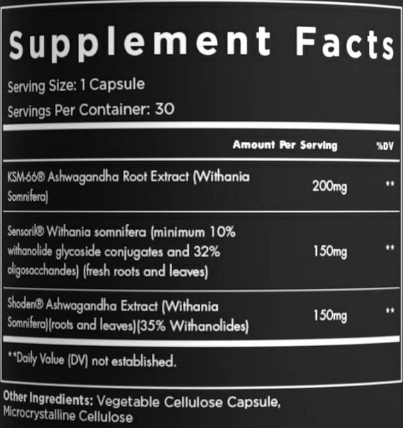 Enhanced Labs Ashwagandha Athletes Performance 30 Capsules|Stress|Bodyandfitness.com
