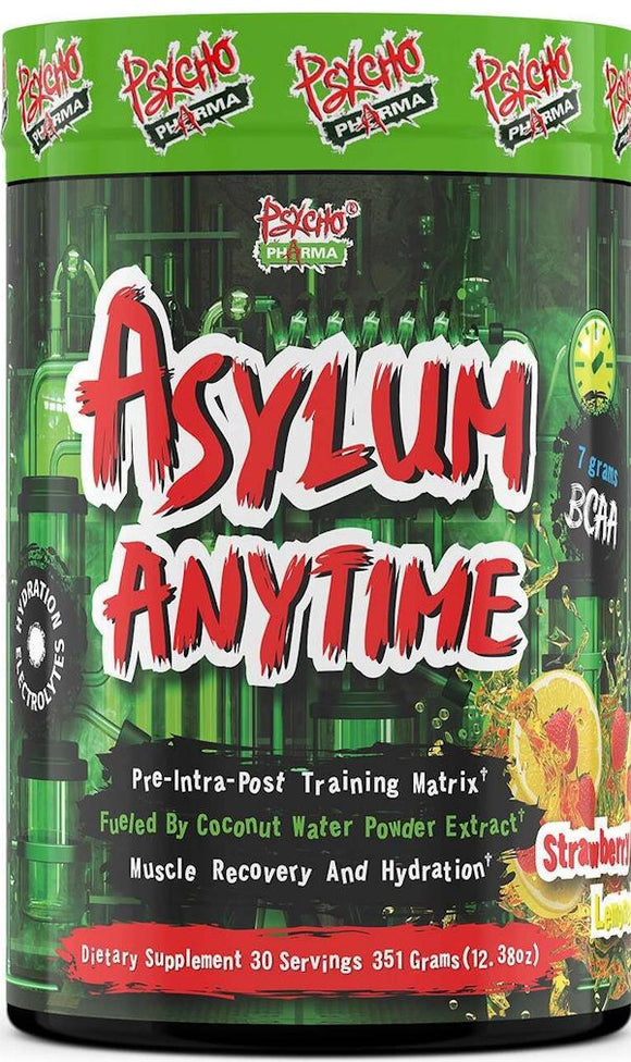 Psycho Pharma Asylum Anytime BCAA 30 servings|BCAAs|Bodyandfitness.com