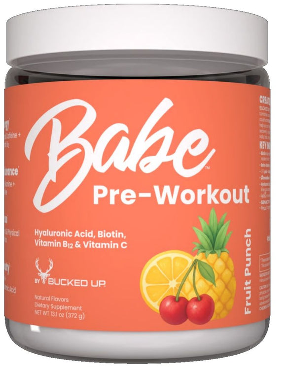 Bucked Up Babe Pre Workout Powder for Women Fruit Punch
