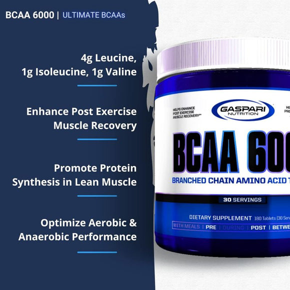 Gaspari Nutrition, BCAA, 6000 180 tabs.