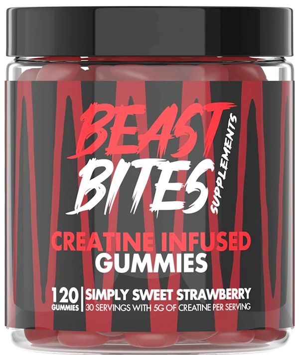 Beast Bites Creatine Gummies Sugar Free 120 ct punch