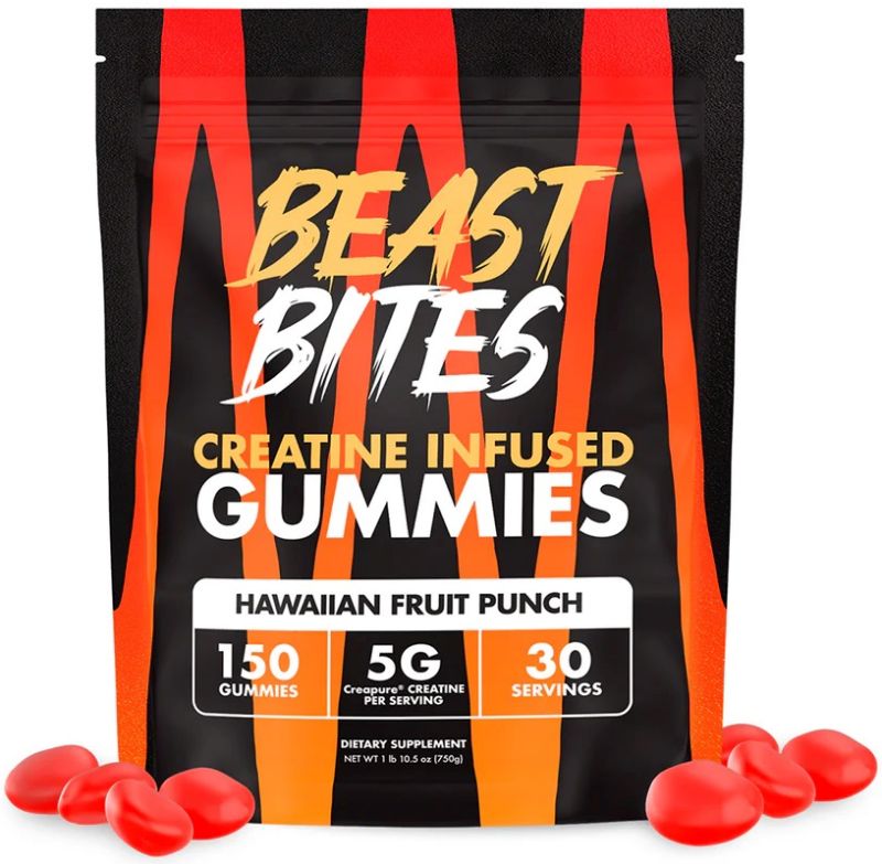 Beast Bites Creatine Gummies 150 ct water