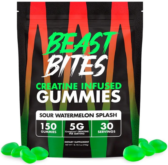 Beast Bites Creatine Infused Gummies 150 Gummies|Creatine|Bodyandfitness.com