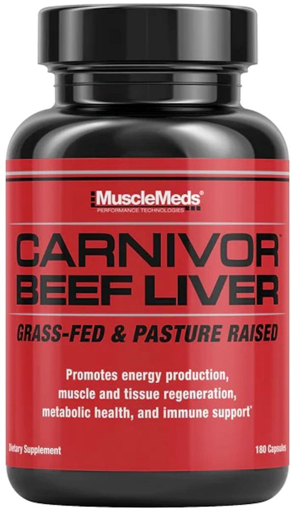 MuscleMeds Carnivor Beef Liver 180 Caps|Amino Acids|Bodyandfitness.com