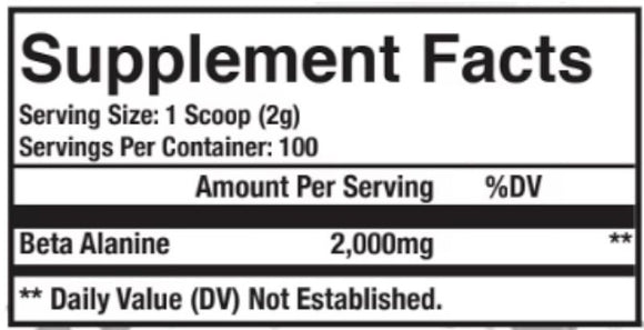 Axe & Sledge Beta-Alanine Unflavored 100 Servings|Pre-Workout|Bodyandfitness.com