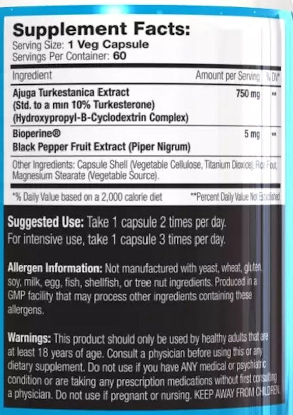 Muscle Addiction Turkesterone 750 60 VegCaps