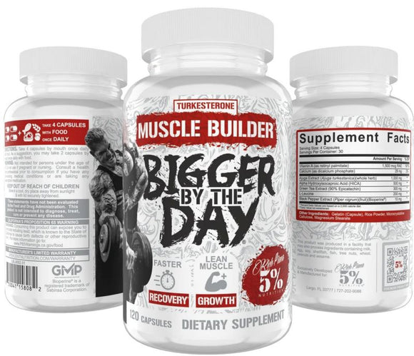 5% Nutrition Bigger By The Day Muscle Builder With Turkesterone