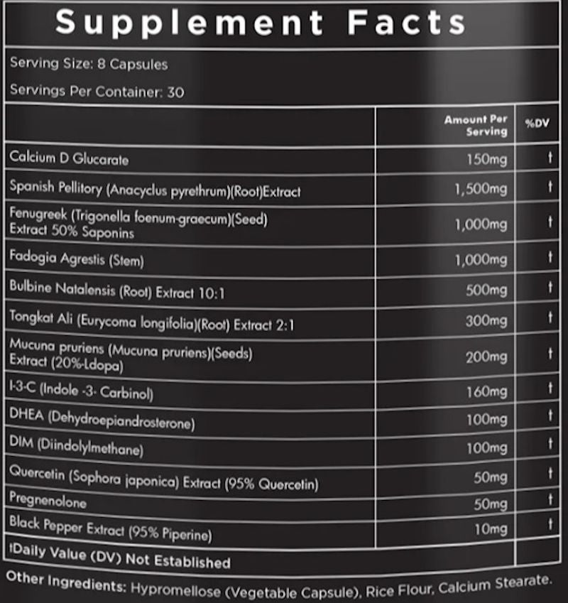 Enhanced Labs Black Ox High Potency fact