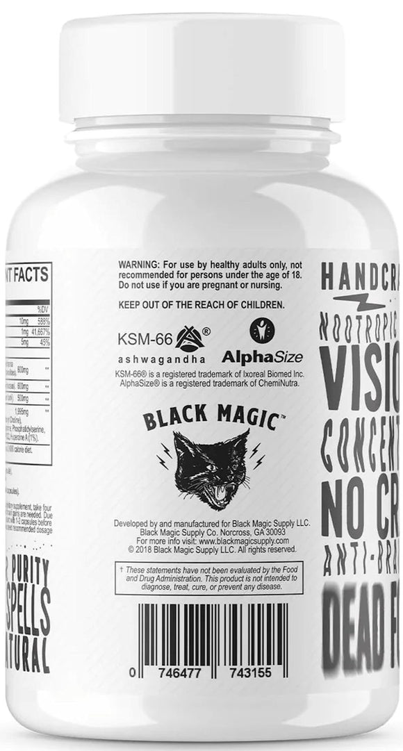 Black Magic Supply Brain Waves Focus 120 Capsules|Focus|Bodyandfitness.com