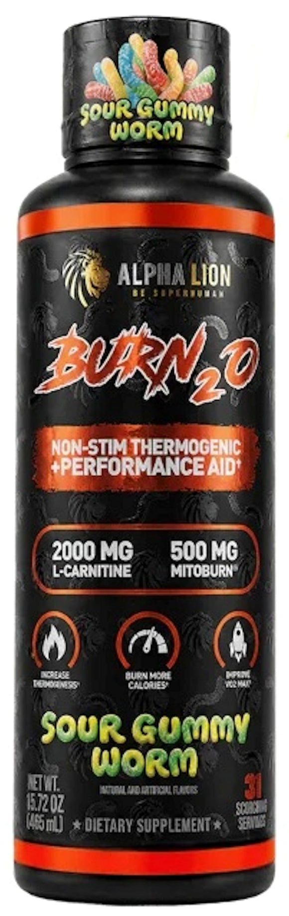 Alpha Lion Burn2O Liquid 31 Servings