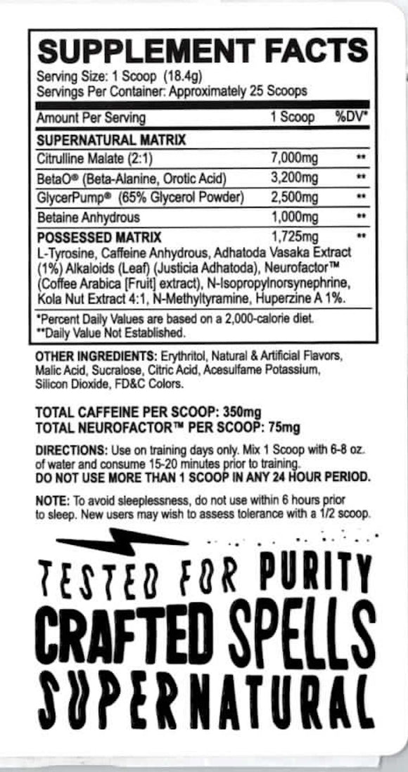 Black Magic Supply BZRK Super Natural Pre-Workout 25 servings|Pre-Workout|Bodyandfitness.com