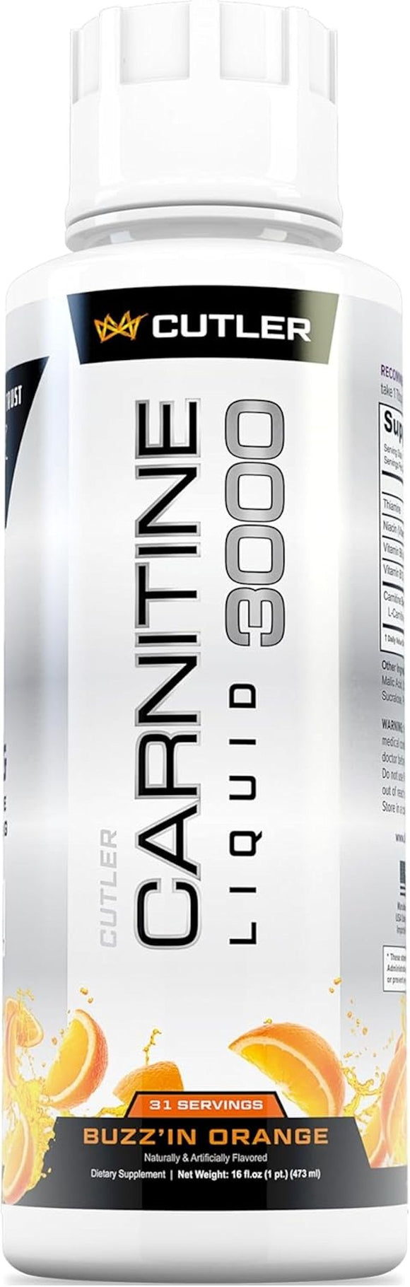 Cutler Nutrition Liquid Carnitine 3000, Stim Free Fat Burner|Fat Burner|Bodyandfitness.com