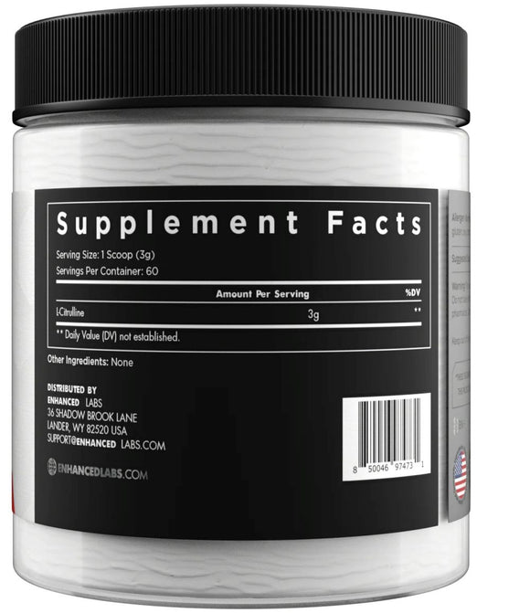 Enhanced Labs L-Citrulline 60 Servings|Citruline|Bodyandfitness.com