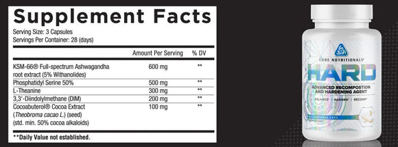 Core Nutritionals Hard Advanced Hardening Agent 84 Caps|Lean Muscle|Bodyandfitness.com