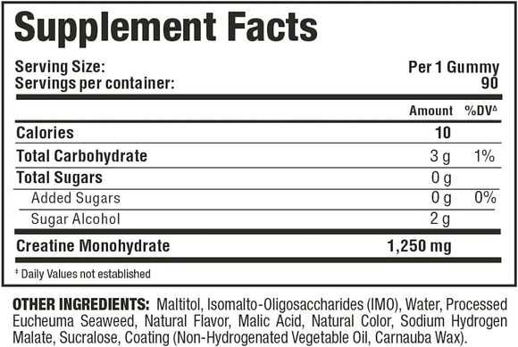 Allmax Creatine Gummies Sugar Free|Creatine|Bodyandfitness.com