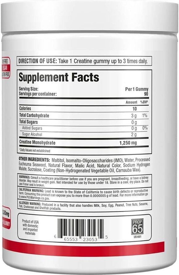 Allmax Creatine Gummies Sugar Free|Creatine|Bodyandfitness.com