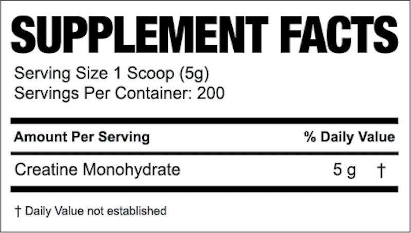 Magnum Nutraceuticals Creatine 100 200 Servings facts