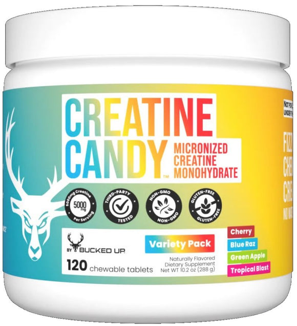 Bucked Up Creatine Candy Blue Raz 120 Chewables (Copy)|Creatine|Bodyandfitness.com