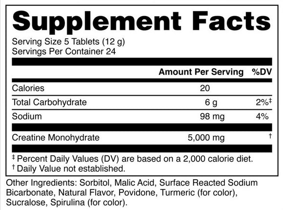 Bucked Up Creatine Candy Blue Raz 120 Chewables (Copy)|Creatine|Bodyandfitness.com