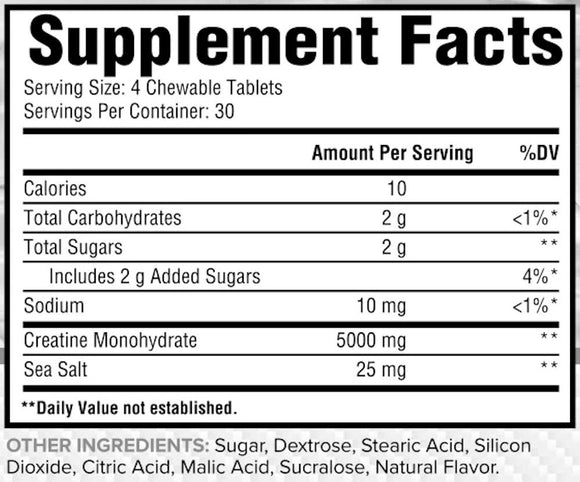 CORE Nutritionals Creatine Chews 30 Servings|Creatine|Bodyandfitness.com