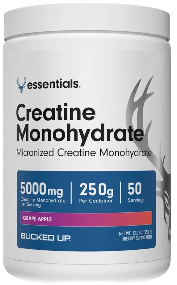 Bucked Up Essentials Creatine Monohydrate 50 Servings