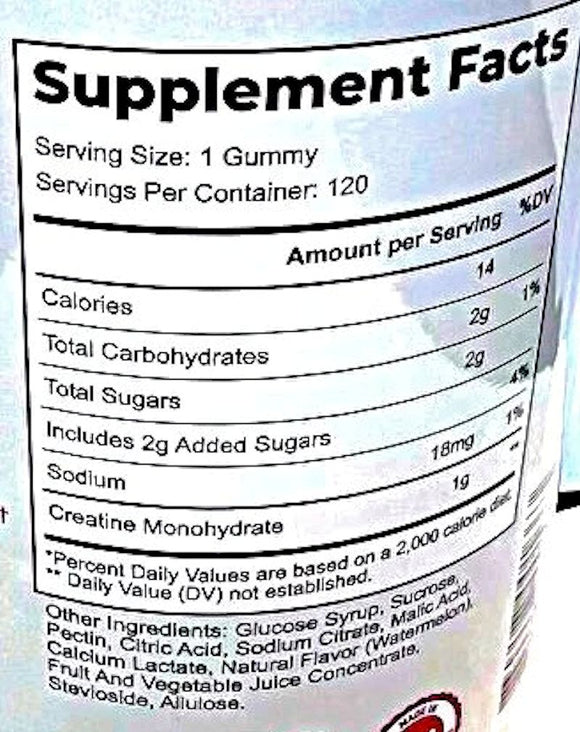 IP Pharma CREATINE GUMMIES 120 chews|Creatine|Bodyandfitness.com