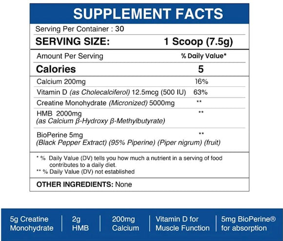 Gaspari Nutrition Creatine HMB 30 Servings|Creatine|Bodyandfitness.com