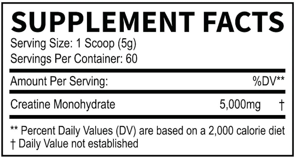 Fresh Supps Creatine fact