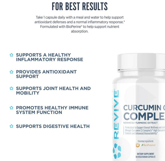 Revive Curcumin C3 Complex Support Overall Wellness & Joint Health|Joint Support|Bodyandfitness.com