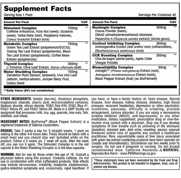 Universal Nutrition Animal Cuts Pak 42 pk|Fat Burner|Bodyandfitness.com