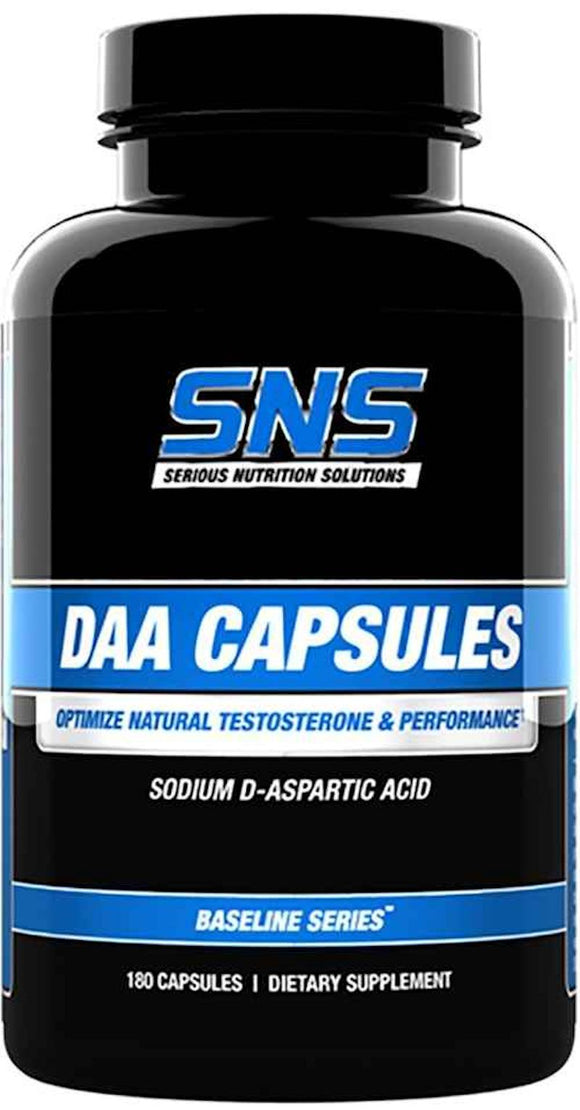 Serious Nutrition Solutions SNS DAA 180 Caps|D-Aspartic Acid|Bodyandfitness.com