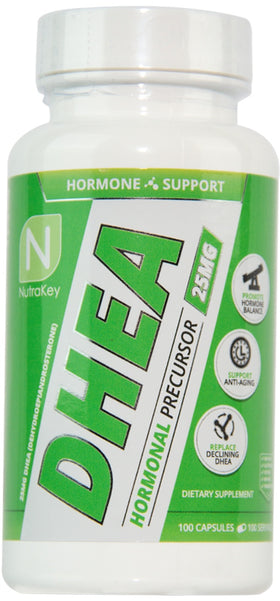 Nutrakey DHEA 25 mg 100 Capsules|DHEA|Bodyandfitness.com