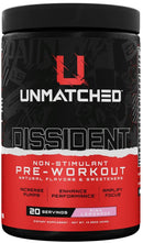 Unmatched Supps Dissident Non-Stimulant Pre-Workout|Pre workout|Bodyandfitness.com