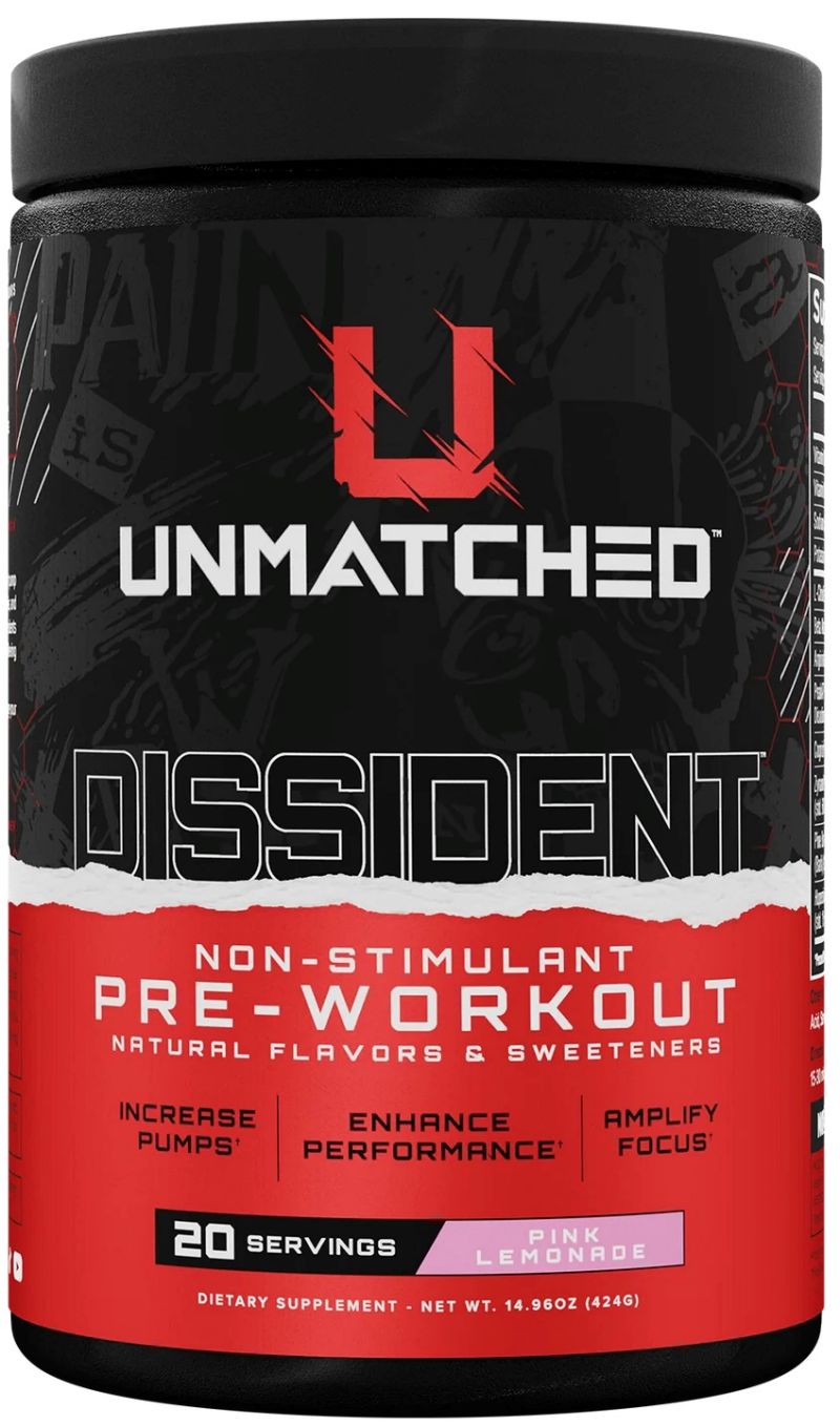 Unmatched Supps Dissident Non-Stimulant Pre-Workout lime