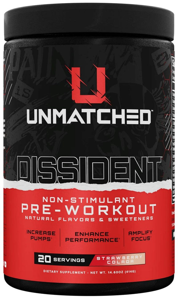 Unmatched Supps Dissident Non-Stimulant Pre-Workout|Pre workout|Bodyandfitness.com