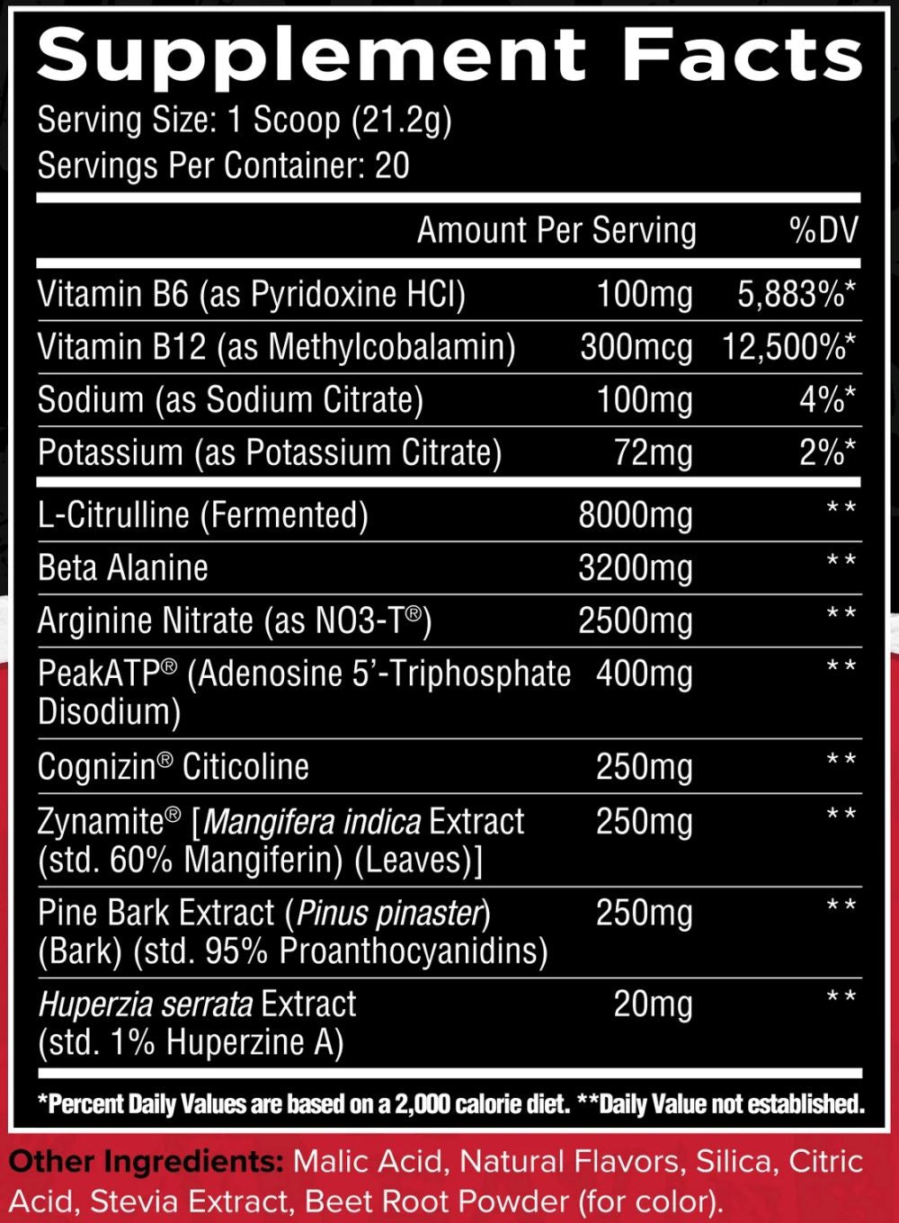 Unmatched Supps Dissident Non-Stimulant Pre-Workout fact