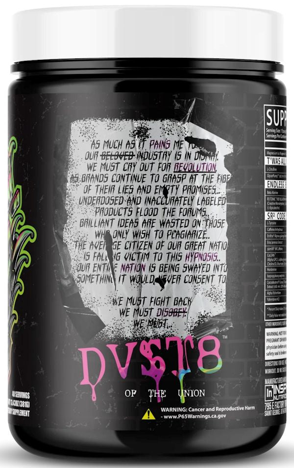 Inspired Nutraceuticals DVST8 Pre-Workout side