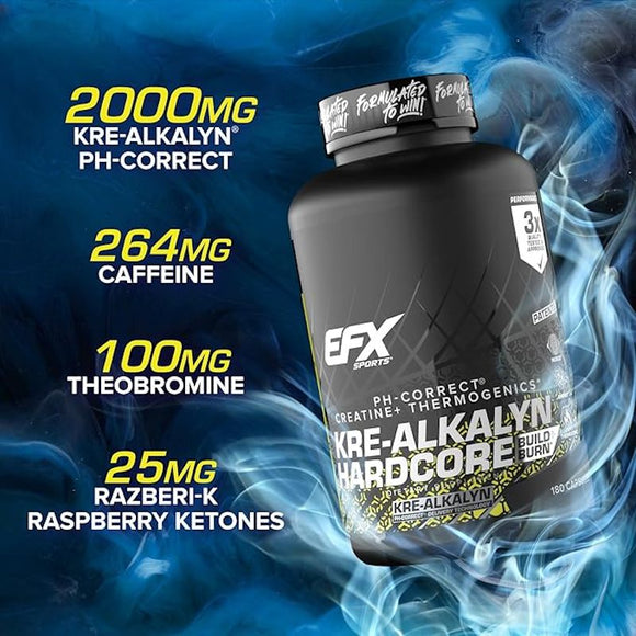 EFX Sports Kre-Alkalyn Hardcore 120 caps.|Creatine|Bodyandfitness.com