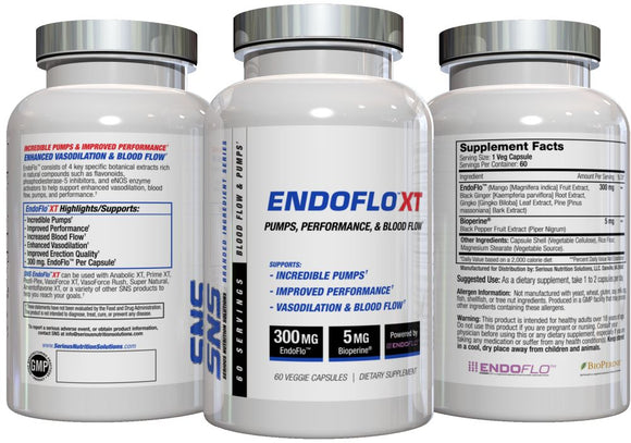 SNS Serious Nutrition Solutions EndoFlo XT - 60 Capsules|Muscle Pump|Bodyandfitness.com
