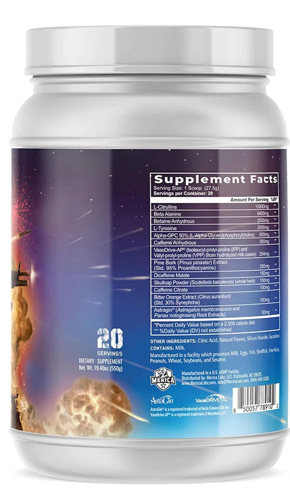 Merica Labz First Blood High Stim Pre-Workout||Bodyandfitness.com