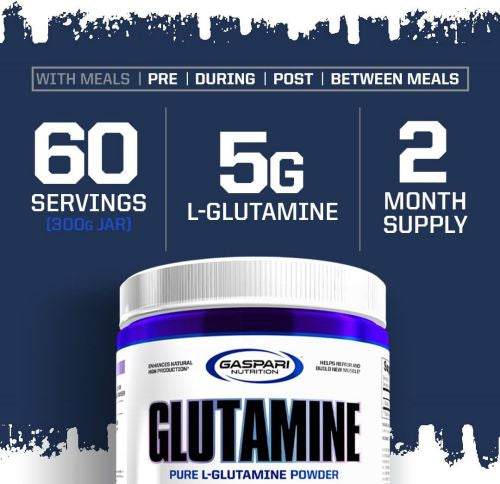 Gaspari Nutrition Glutamine 300gms 60 servings