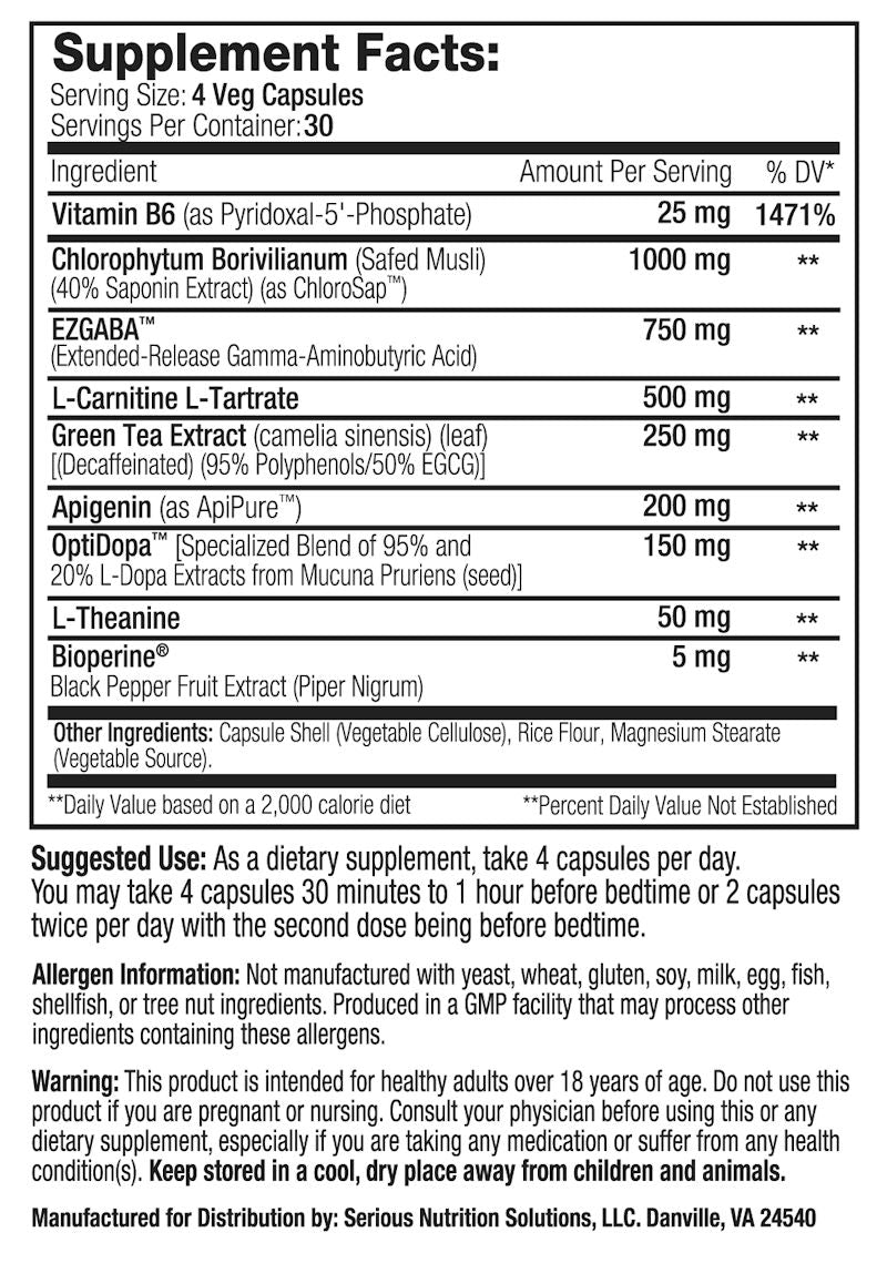 Serious Nutrition Solutions Growth Factor XT 120 Capsules fact