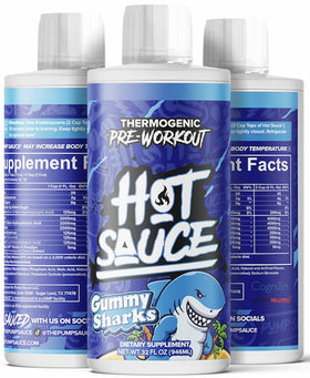 Pump Sauce Hot Sauce 32 servings Gummy Sharks|Muscle Pump|Bodyandfitness.com