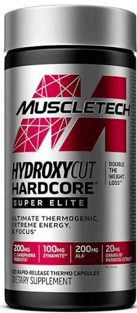 MuscleTech Hydroxycut Hardcore Super Elite 120 Rapid-Release caps|Appetite Control|Bodyandfitness.com